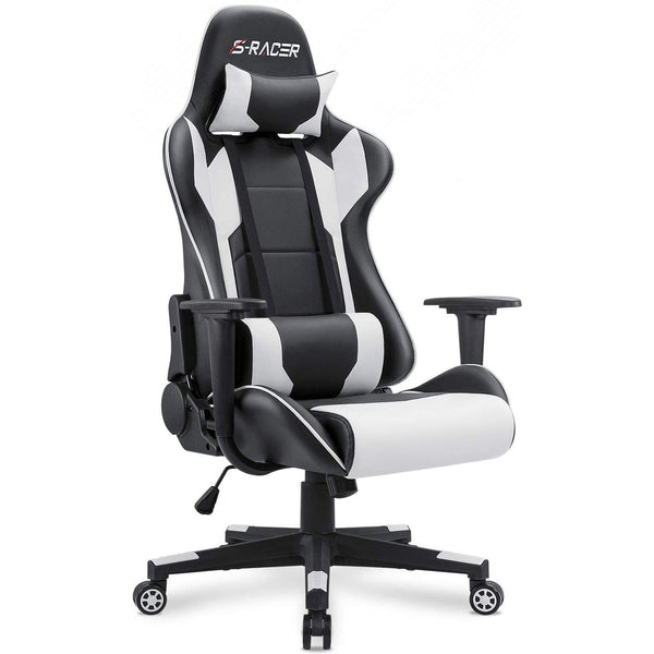 Furniwell S-RACER Gaming Chair with Headrest & Lumbar Support