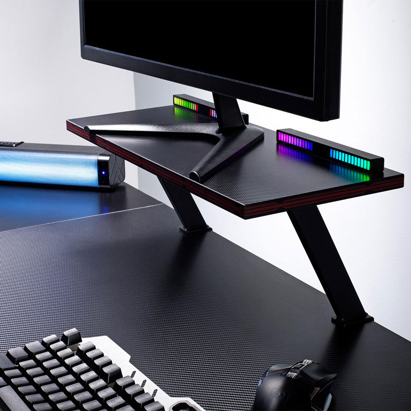 desk with monitor stand
