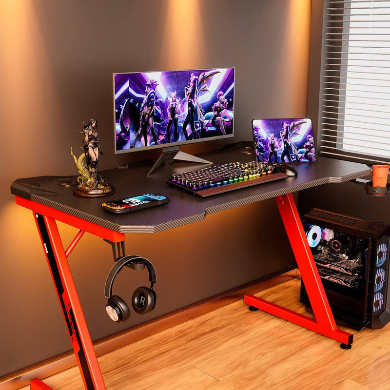 red legs gaming computer desk