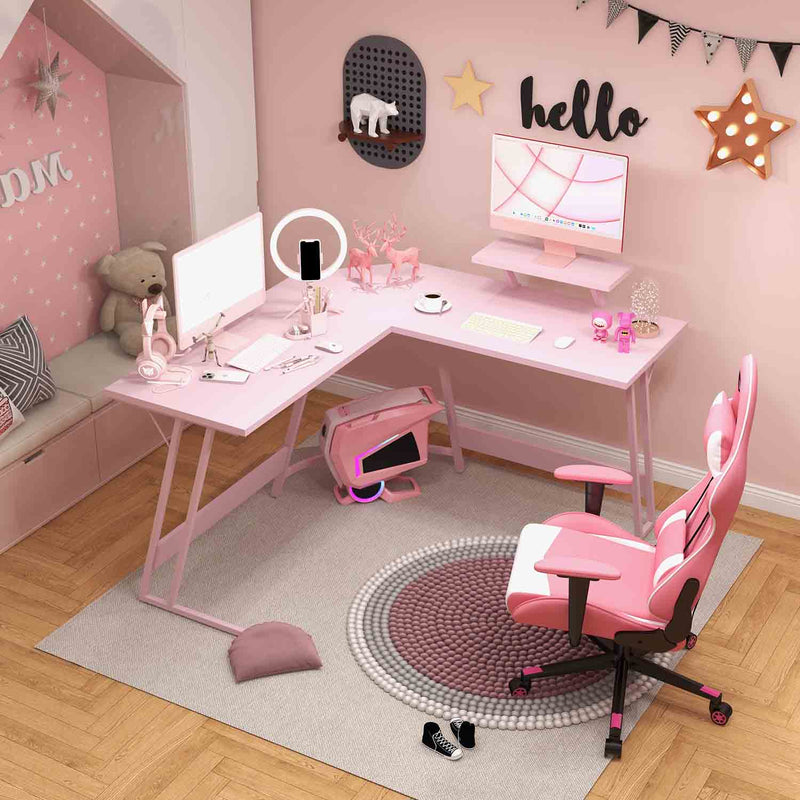pink gaming desk for gamers
